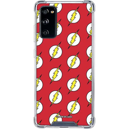 DC Comics The Flash Logo Pattern Galaxy S20 FE Clear Case