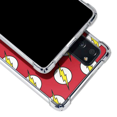 DC Comics The Flash Logo Pattern Galaxy S20 FE Clear Case