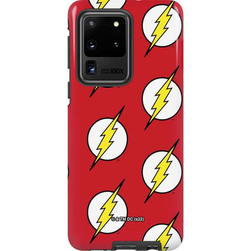 DC Comics The Flash Logo Pattern Galaxy S20 Ultra 5G Pro Case