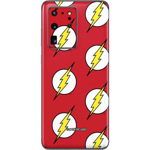 DC Comics The Flash Logo Pattern Galaxy S20 Ultra 5G Skin