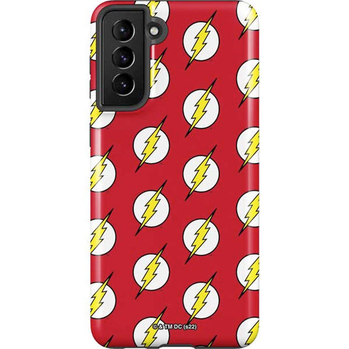 DC Comics The Flash Logo Pattern Galaxy S21 FE Pro Case