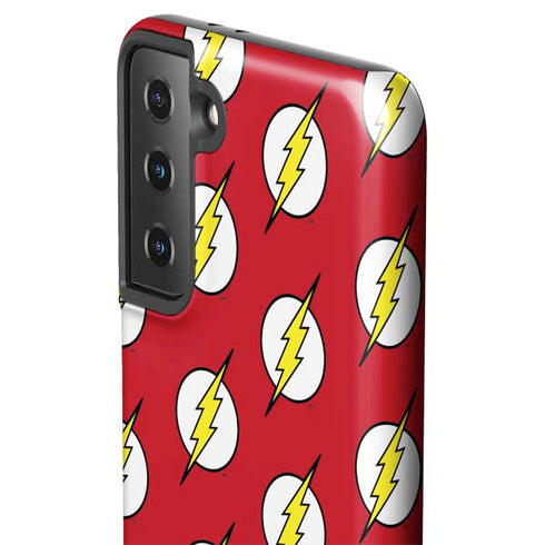 DC Comics The Flash Logo Pattern Galaxy S21 FE Pro Case