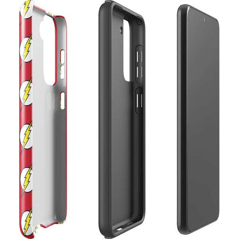 DC Comics The Flash Logo Pattern Galaxy S21 FE Pro Case