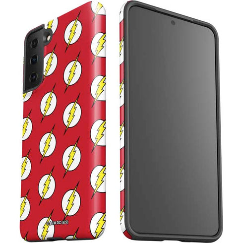 DC Comics The Flash Logo Pattern Galaxy S21 Plus 5G Pro Case