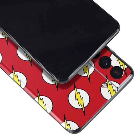 DC Comics The Flash Logo Pattern Galaxy S21 Plus 5G Skin