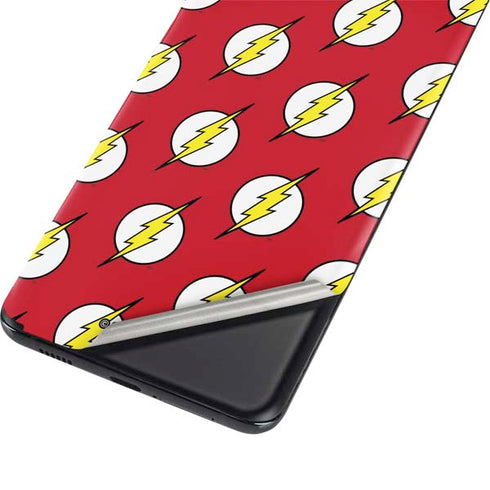 DC Comics The Flash Logo Pattern Galaxy S21 Ultra 5G Skin