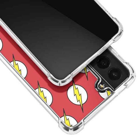 DC Comics The Flash Logo Pattern Galaxy S22 Clear Case