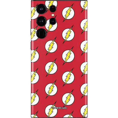 DC Comics The Flash Logo Pattern Galaxy S22 Ultra Skin