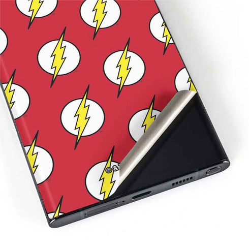 DC Comics The Flash Logo Pattern Galaxy S22 Ultra Skin