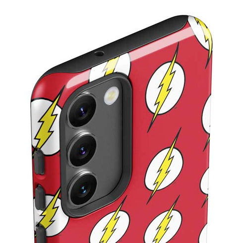 DC Comics The Flash Logo Pattern Galaxy S23 Plus Pro Case