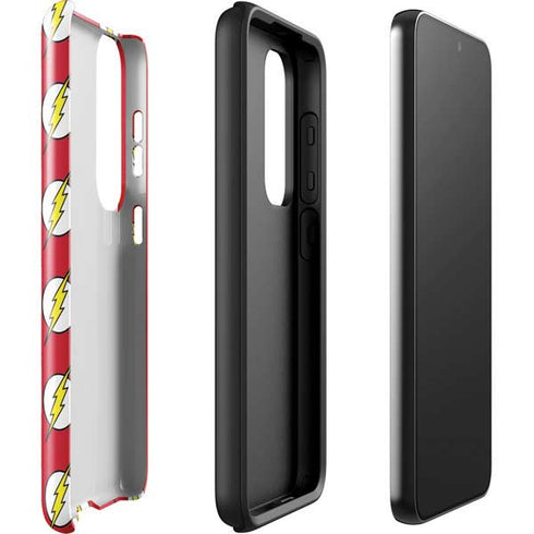 DC Comics The Flash Logo Pattern Galaxy S23 Plus Pro Case