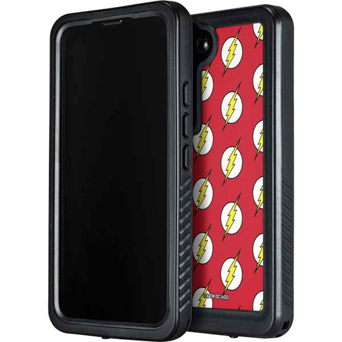 DC Comics The Flash Logo Pattern Galaxy S23 Plus Waterproof Case