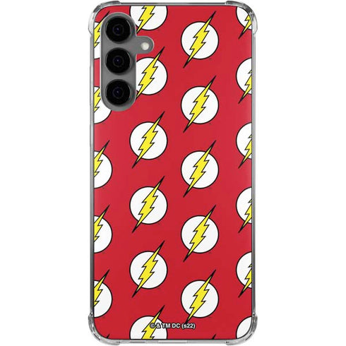DC Comics The Flash Logo Pattern Galaxy S24 Plus Clear Case