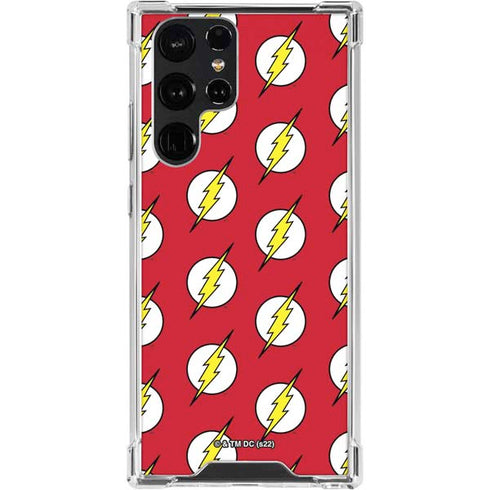 DC Comics The Flash Logo Pattern Galaxy S24 Ultra Clear Case