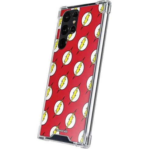 DC Comics The Flash Logo Pattern Galaxy S24 Ultra Clear Case