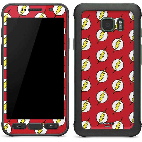 DC Comics The Flash Logo Pattern Galaxy S7 Active Skin