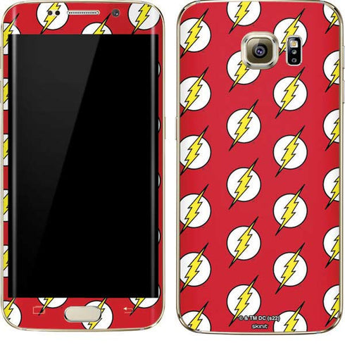 DC Comics The Flash Logo Pattern Galaxy S7 Edge Skin