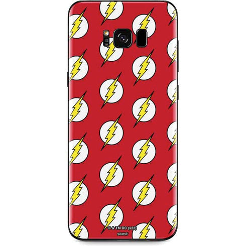 DC Comics The Flash Logo Pattern Galaxy S8 Plus Skin