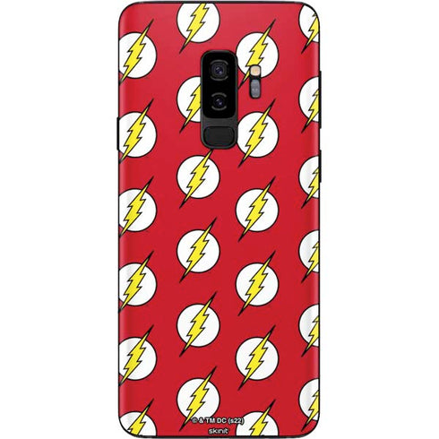 DC Comics The Flash Logo Pattern Galaxy S9 Plus Skin