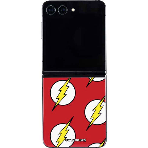 DC Comics The Flash Logo Pattern Galaxy Z Flip5 5G Skin