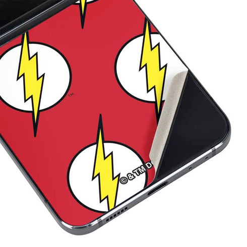 DC Comics The Flash Logo Pattern Galaxy Z Flip5 5G Skin