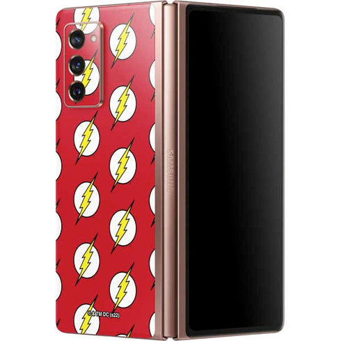 DC Comics The Flash Logo Pattern Galaxy Z Fold2 5G Skin