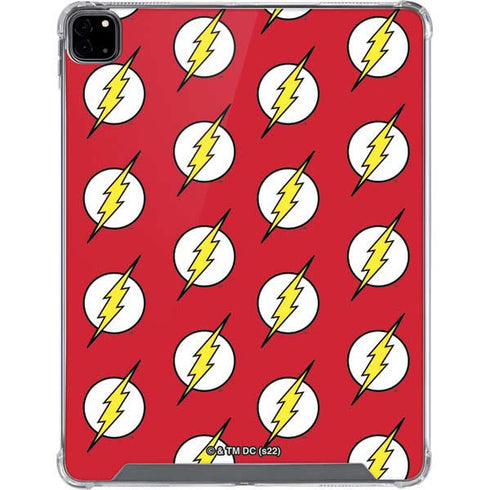 DC Comics The Flash Logo Pattern iPad Pro 12.9in (2020) Clear Case