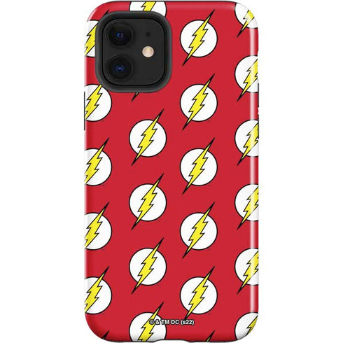 DC Comics The Flash Logo Pattern iPhone 12 Impact Case