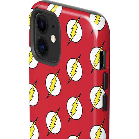 DC Comics The Flash Logo Pattern iPhone 12 Impact Case