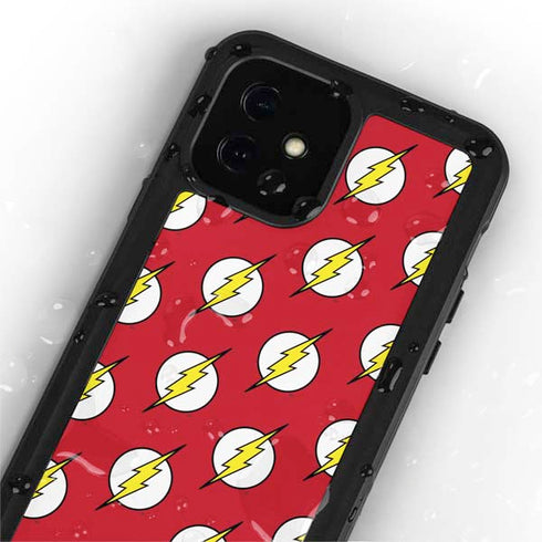 DC Comics The Flash Logo Pattern iPhone 12 Mini Waterproof Case