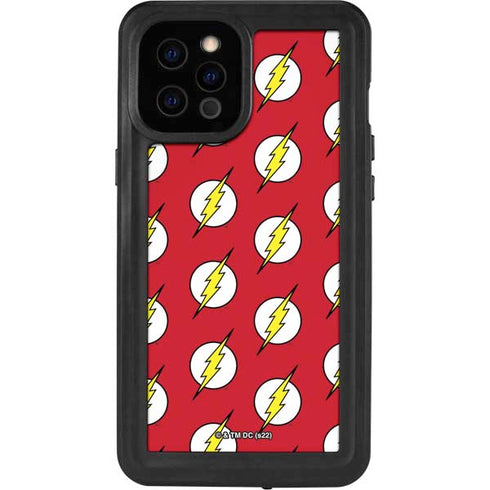 DC Comics The Flash Logo Pattern iPhone 12 Pro Max Waterproof Case