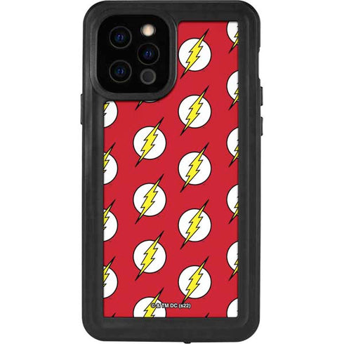 DC Comics The Flash Logo Pattern iPhone 12 Pro Waterproof Case