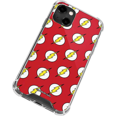 DC Comics The Flash Logo Pattern iPhone 13 Clear Case