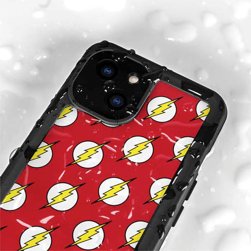 DC Comics The Flash Logo Pattern iPhone 13 Mini Waterproof Case