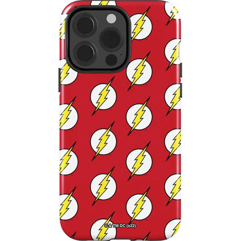 DC Comics The Flash Logo Pattern iPhone 13 Pro Impact Case
