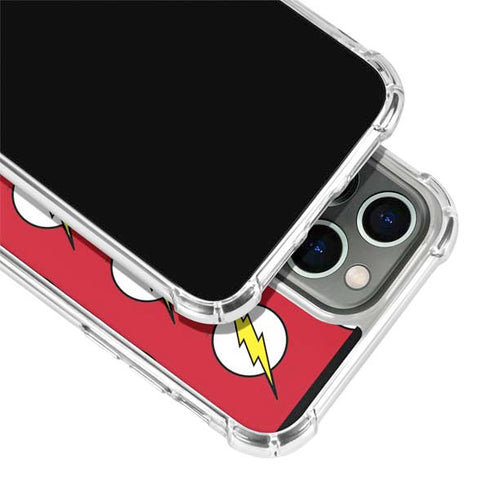 DC Comics The Flash Logo Pattern iPhone 13 Pro Max Clear Case