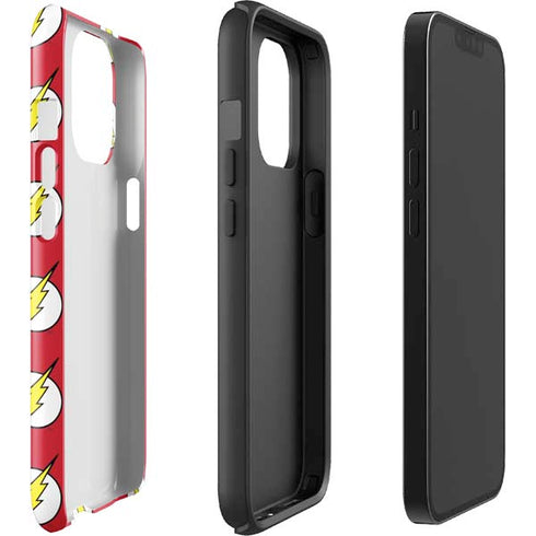 DC Comics The Flash Logo Pattern iPhone 13 Pro Max Impact Case