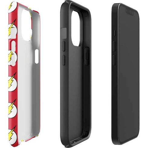 DC Comics The Flash Logo Pattern iPhone 14 Plus Impact Case