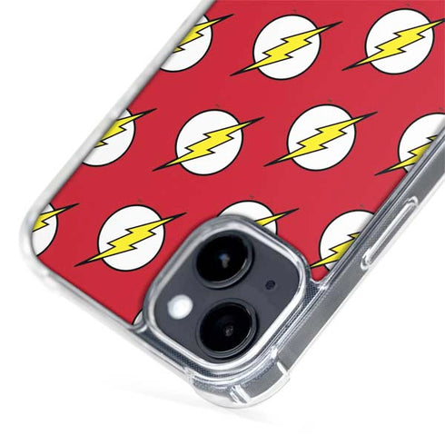 DC Comics The Flash Logo Pattern iPhone 15 Plus MagSafe Case