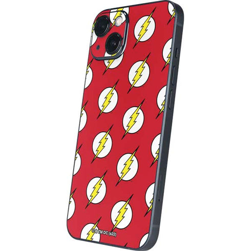 DC Comics The Flash Logo Pattern iPhone 14 Plus Skin