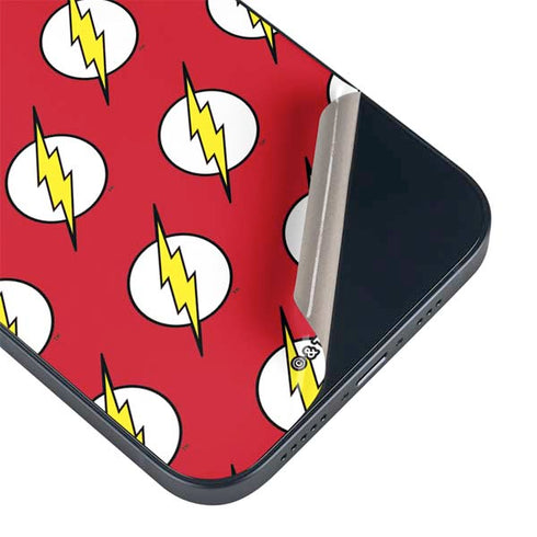 DC Comics The Flash Logo Pattern iPhone 14 Plus Skin