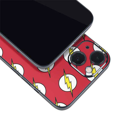 DC Comics The Flash Logo Pattern iPhone 14 Plus Skin