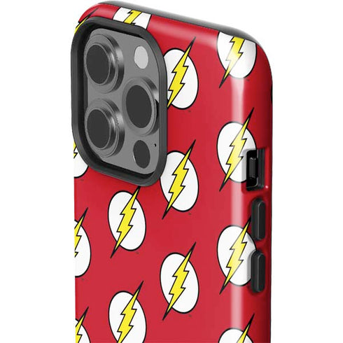 DC Comics The Flash Logo Pattern iPhone 14 Pro Impact Case
