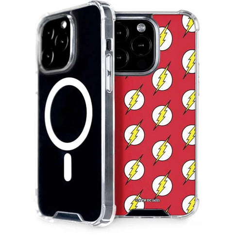 DC Comics The Flash Logo Pattern iPhone 14 Pro MagSafe Case