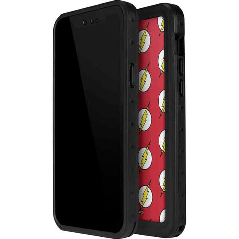 DC Comics The Flash Logo Pattern iPhone 15 Plus Waterproof Case
