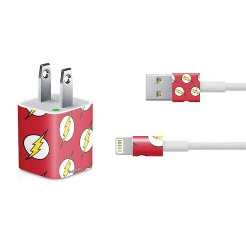 DC Comics The Flash Logo Pattern iPhone Charger (5W USB) Skin
