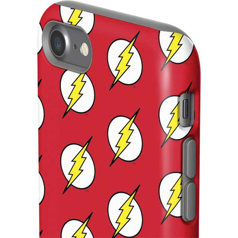 DC Comics The Flash Logo Pattern iPhone SE (2nd & 3rd Gen) Pro Case