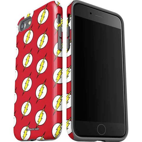 DC Comics The Flash Logo Pattern iPhone SE (2nd & 3rd Gen) Pro Case
