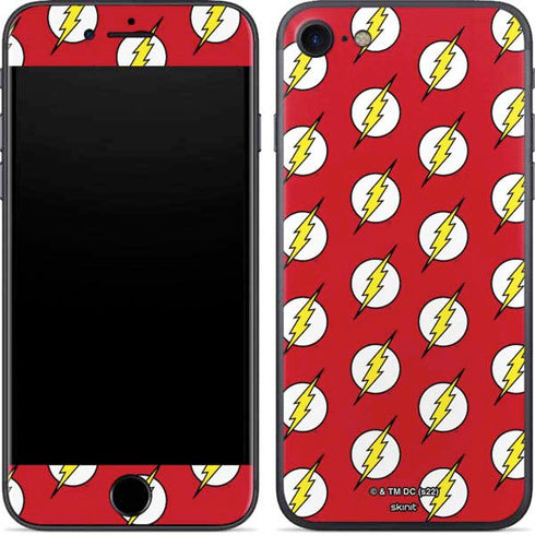 DC Comics The Flash Logo Pattern iPhone SE (2nd & 3rd Gen) Skin