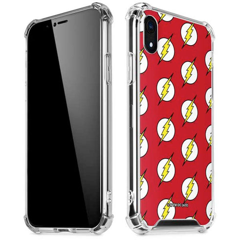 DC Comics The Flash Logo Pattern iPhone XR Clear Case